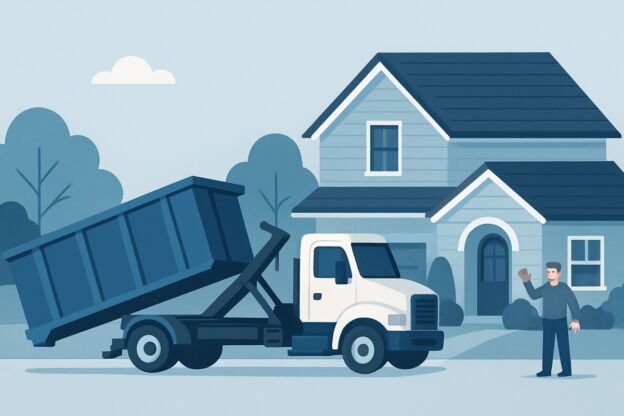 Illustration of dumpster rental for this project