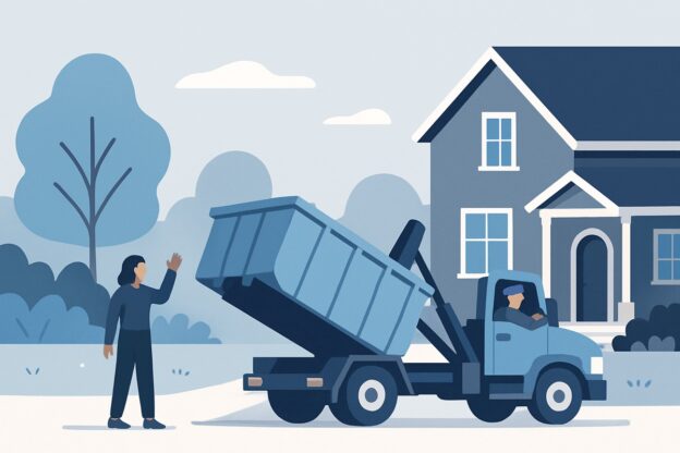 Illustration of dumpster rental for this project