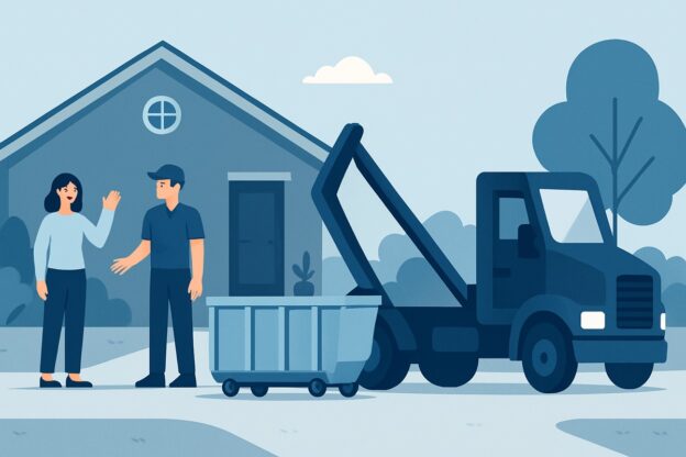 Illustration of dumpster rental for this project