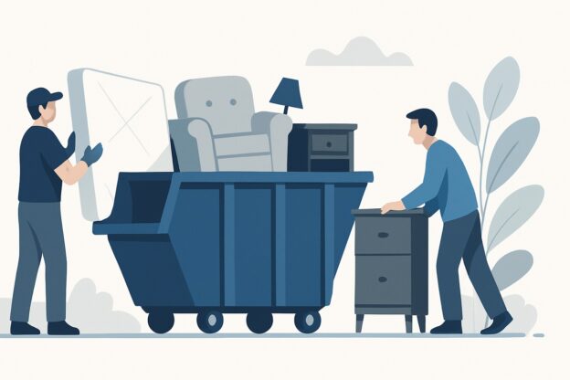 Illustration of dumpster rental for this project