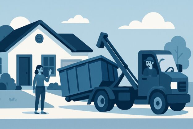 Illustration of dumpster rental for this project