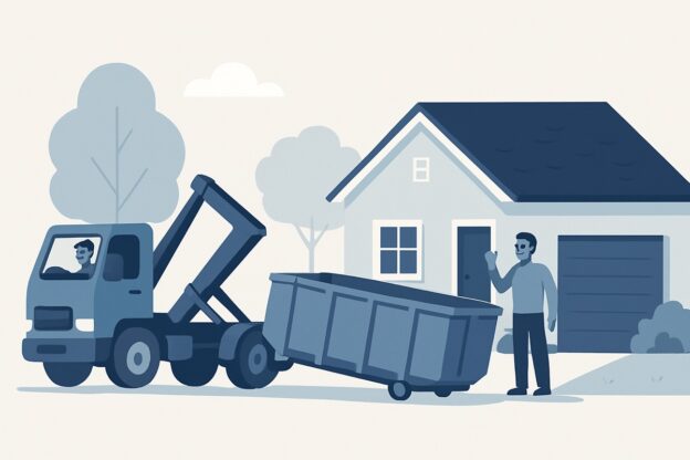 Illustration of dumpster rental for this project