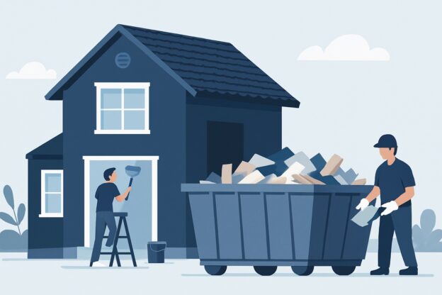 Illustration of dumpster rental for this project
