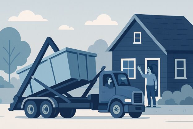 Illustration of dumpster rental for this project