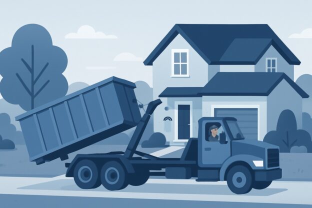 Illustration of dumpster rental for this project