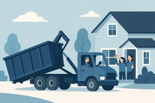 Illustration of dumpster rental for this project