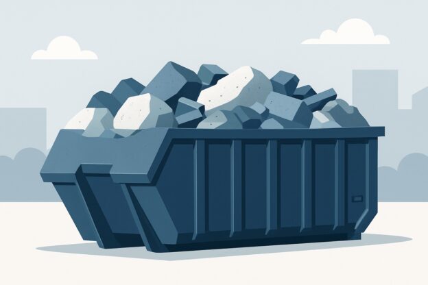 Illustration of dumpster rental for this project