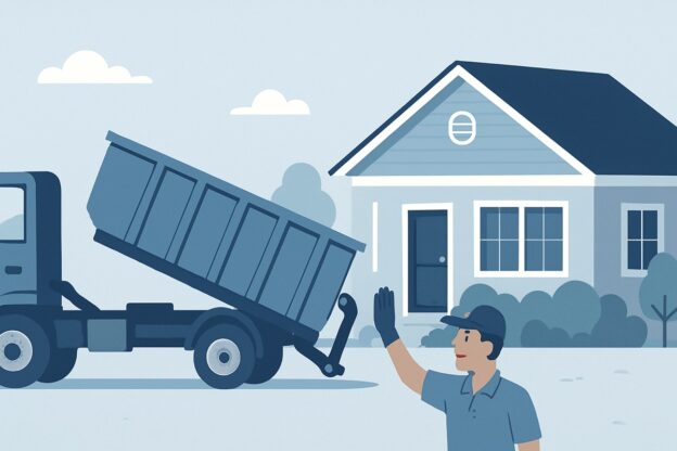 Illustration of dumpster rental for this project