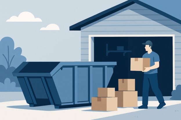 Illustration of dumpster rental for this project