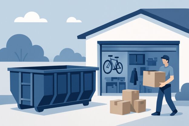 Illustration of dumpster rental for this project