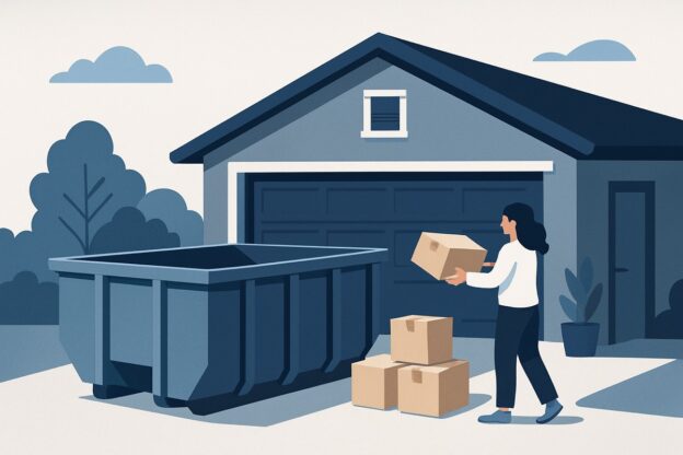 Illustration of dumpster rental for this project