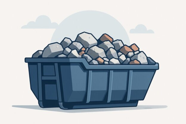 Illustration of dumpster rental for this project