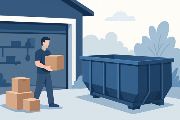 Illustration of dumpster rental for this project
