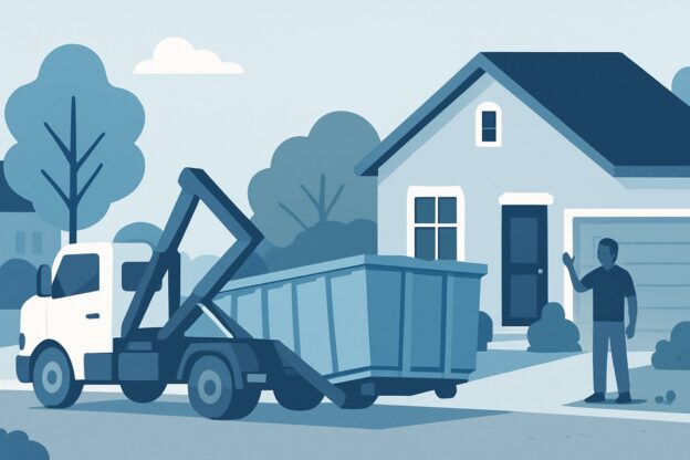 Illustration of dumpster rental for this project