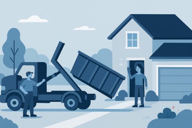 Illustration of dumpster rental for this project