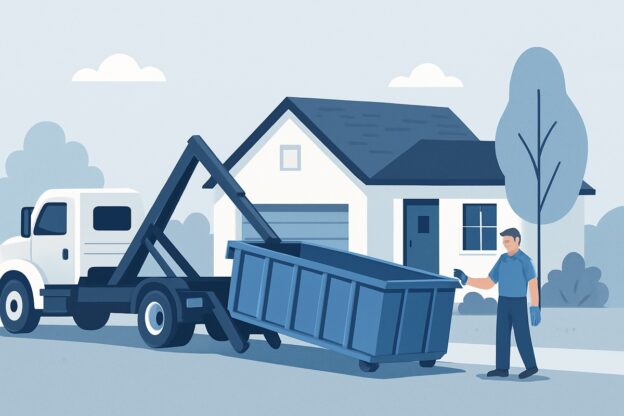 Illustration of dumpster rental for this project