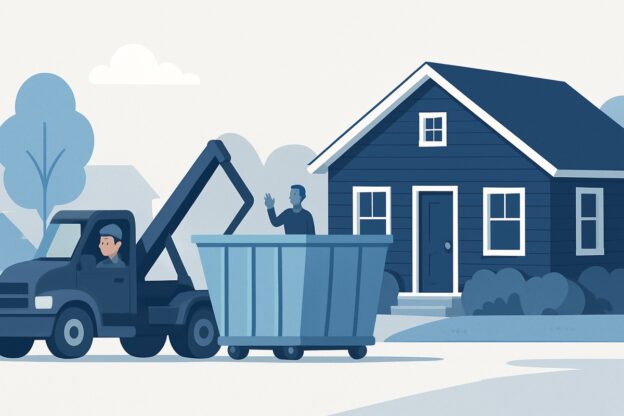Illustration of dumpster rental for this project