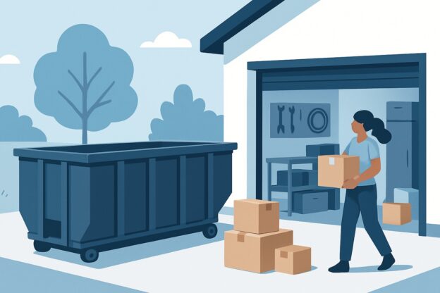 Illustration of dumpster rental for this project