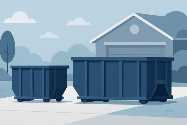 Illustration of dumpster rental for this project