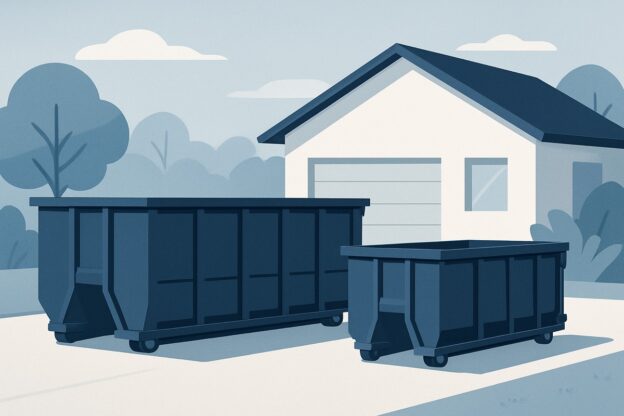 Illustration of dumpster rental for this project