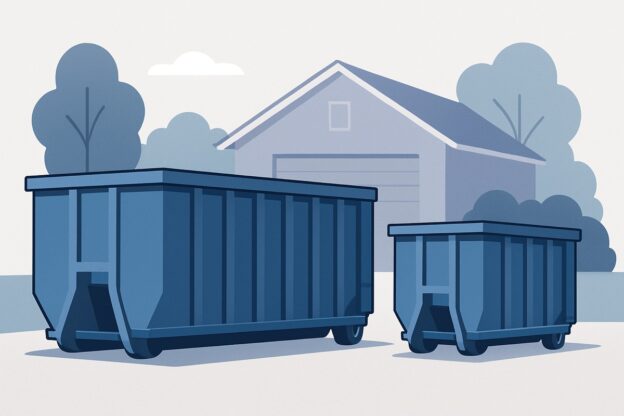 Illustration of dumpster rental for this project
