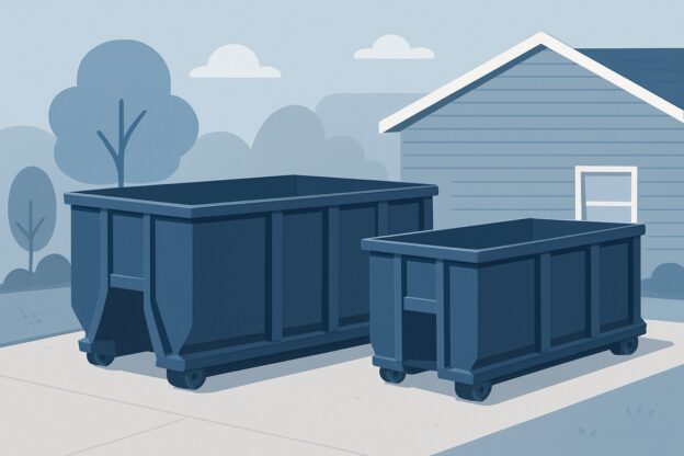 Illustration of dumpster rental for this project