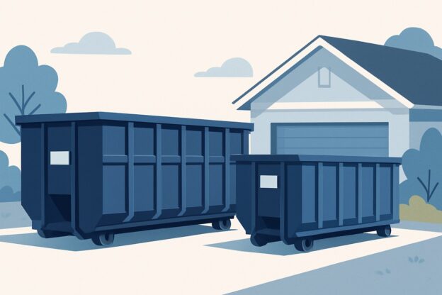 Illustration of dumpster rental for this project