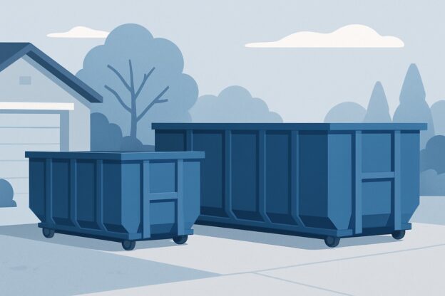 Illustration of dumpster rental for this project