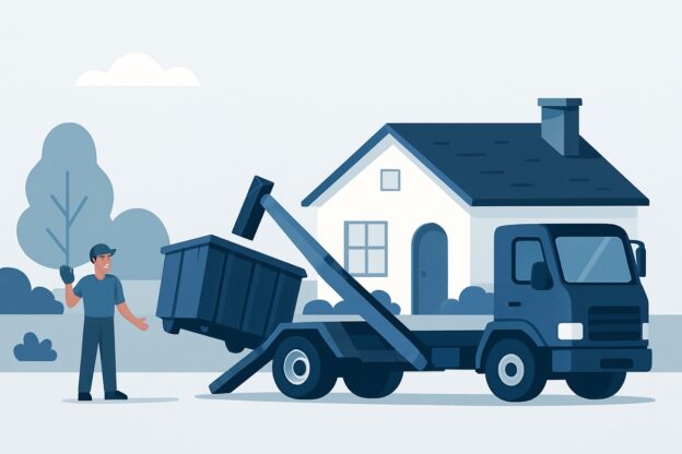 Illustration of dumpster rental for this project