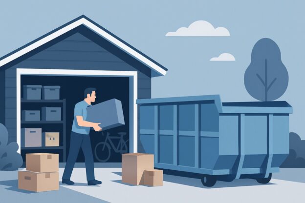 Illustration of dumpster rental for this project