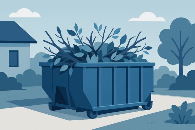 Illustration of dumpster rental for this project