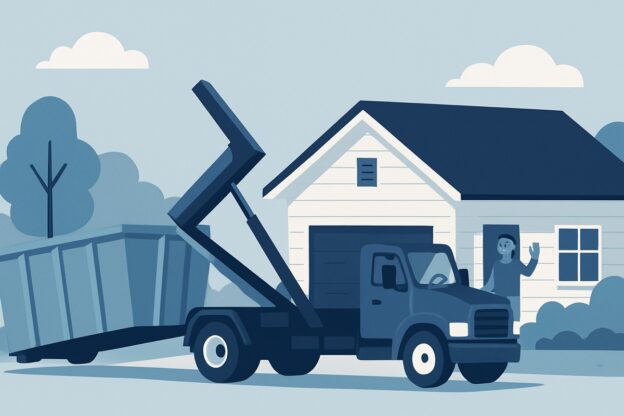 Illustration of dumpster rental for this project