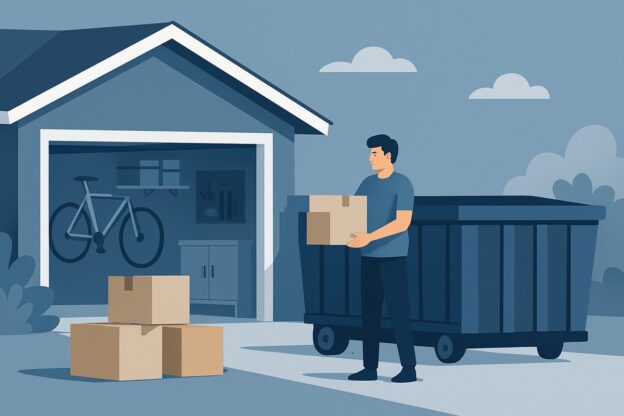 Illustration of dumpster rental for this project