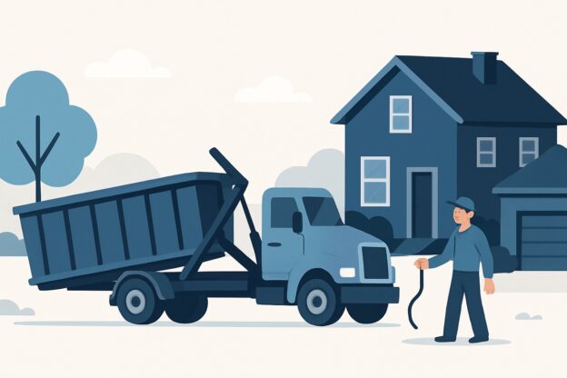 Illustration of dumpster rental for this project